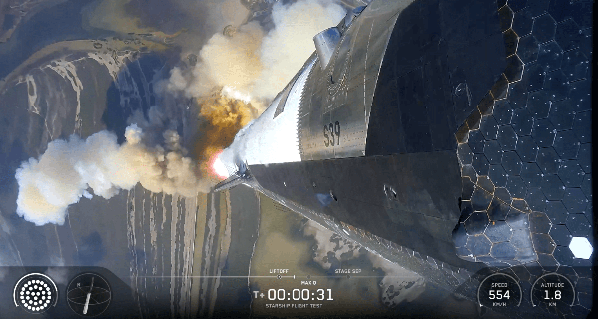 SpaceX lança Starship V3 pela primeira vez, mas perde propulsor no retorno