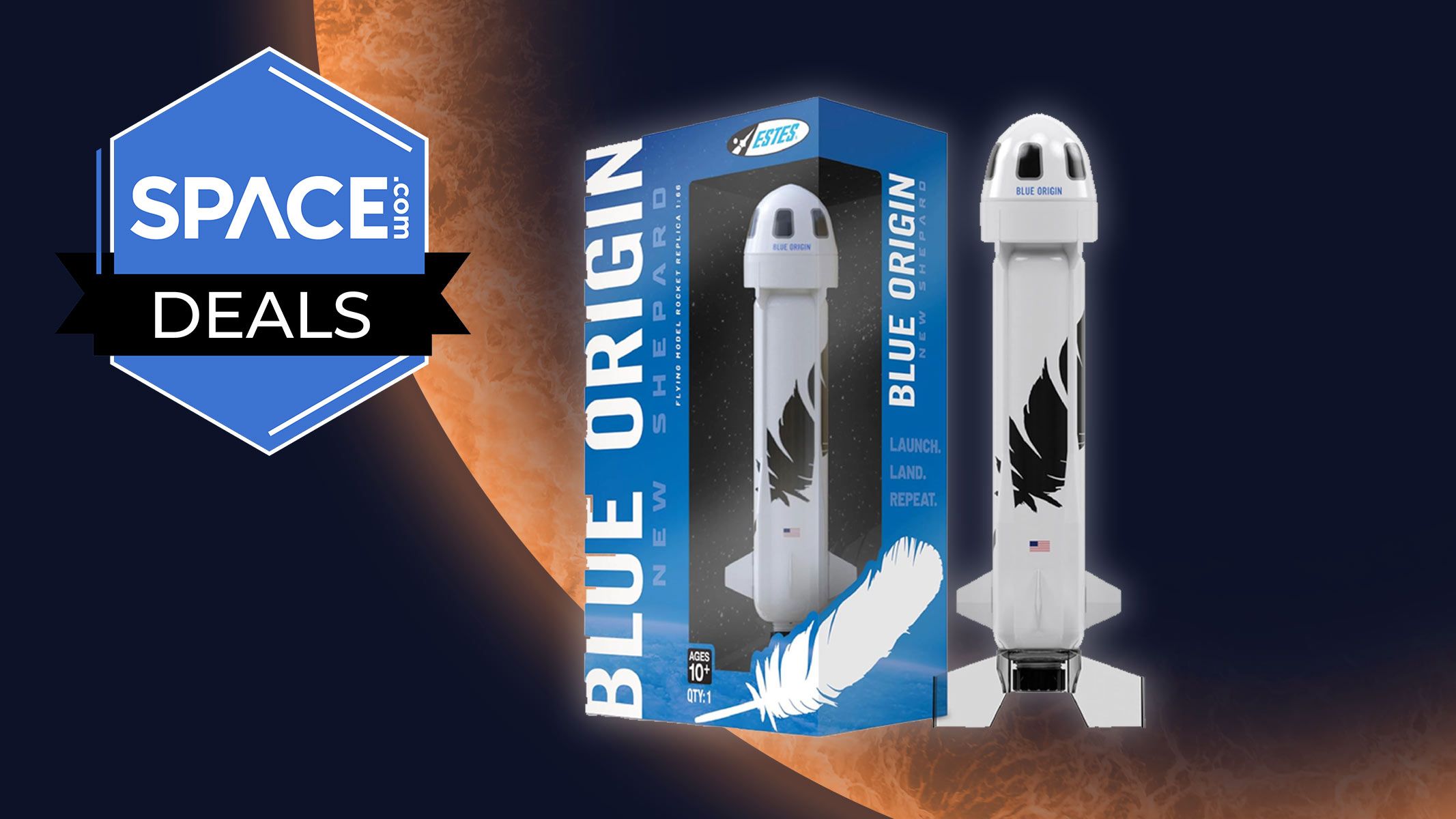 Garanta o foguete modelo Estes Blue Origin antes do Memorial Day com o menor preço desde janeiro!