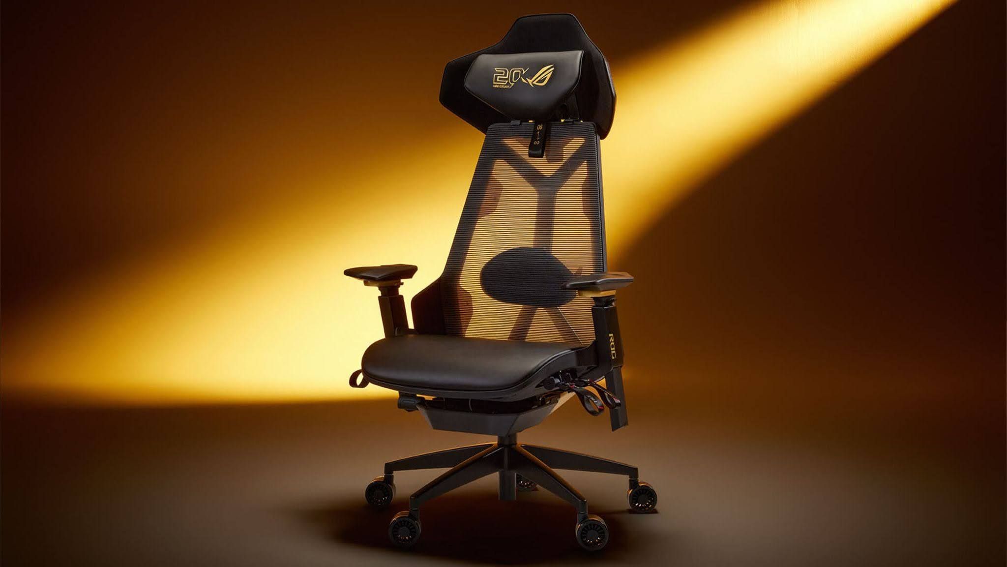 A Asus lança uma cadeira e uma mochila do 20º aniversário da ROG, juntamente com componentes e periféricos comemorativos — a ROG Destrier Edition 20 e a mala rígida ROG SLASH Edition 20 estão de volta em preto (e dourado).