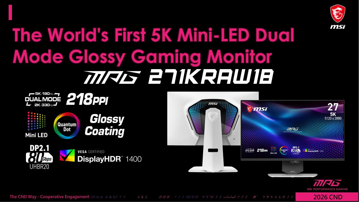 MSI e Gigabyte lançam novos monitores Mini-LED de 27 polegadas e 5K com 2.304 zonas de iluminação e painel brilhante — ambos os modelos dobram a taxa de atualização nativa de 180 Hz para 330 Hz em 1440p.
